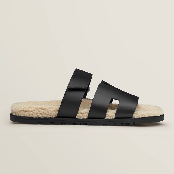 GUARANTEED AUTHENTIC!!! Hermes Chypre Shearling Slide Size 41 - Picture 3 of 10